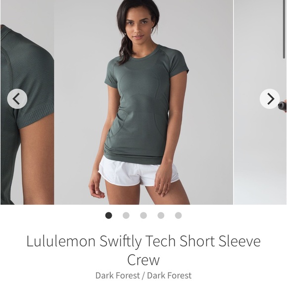 lululemon athletica Tops - Lululemon Swiftly tech SS crew DARK FOREST Sz 8